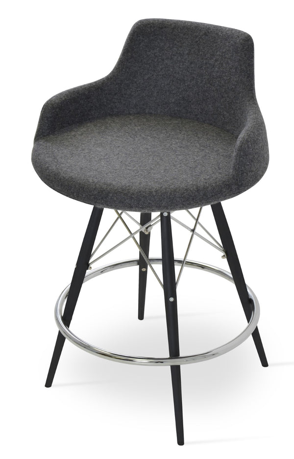 Soho Concept Dervish Mw Barstools & Counterstools - Stylish Camira Blazer Wool, 10-year Guarantee, Unique Options Black,Dark Grey  Soho-concept-dining-chair-07901