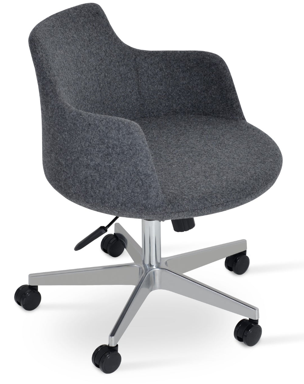 Soho Concept Dervish Arm Office Chair In Dark Grey - Premium Wool Fabrics, 10-year Guarantee, Stylish Comfort Dark Grey  Soho-concept-dining-chair-11766