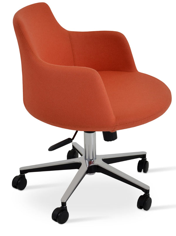Soho Concept Dervish Arm Black & Light Grey Blazer - Durable 10-year Guarantee With Synergy Boucle Wool Fabric Orange  Soho-concept-dining-chair-11767