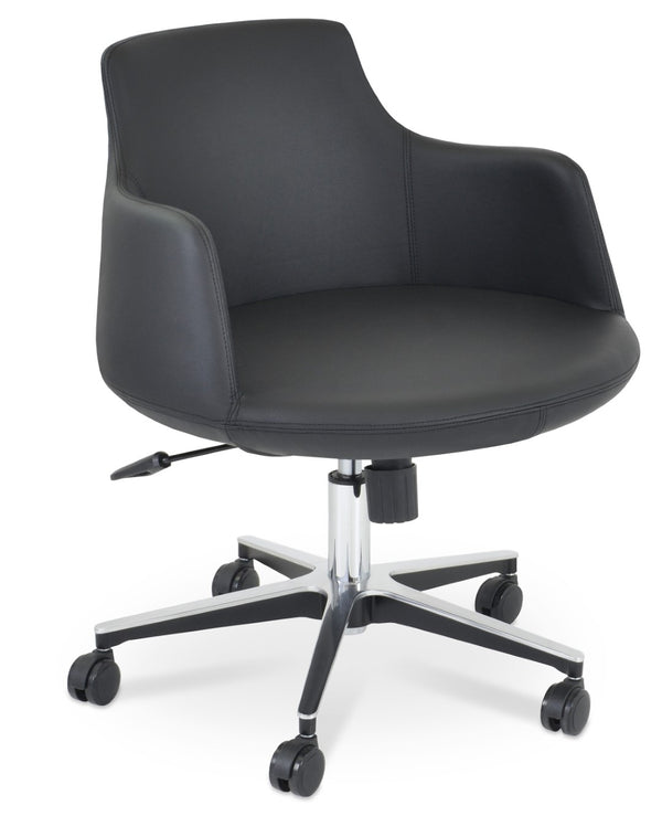 Soho Concept Dervish Arm (Ppm-fr) - Premium Leatherette Design With 2-year Warranty In Soft Black Finish Black  Soho-concept-dining-chair-11757