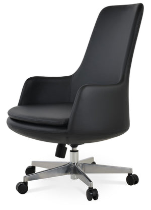 Soho Concept Dervish Arm (Ppm-fr) - Premium Leatherette Design With 2-year Warranty In Soft Black Finish Black  Soho-concept-dining-chair-11758