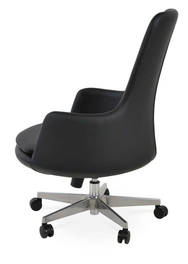 Soho Concept Dervish Arm (Ppm-fr) - Premium Leatherette Design With 2-year Warranty In Soft Black Finish Black  Soho-concept-dining-chair-11759