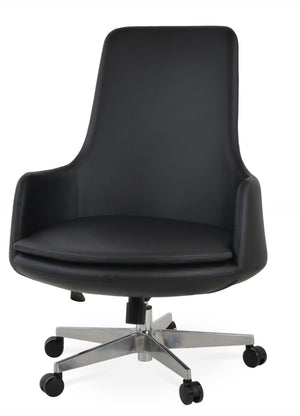Soho Concept Dervish Arm (Ppm-fr) - Premium Leatherette Design With 2-year Warranty In Soft Black Finish Black  Soho-concept-dining-chair-11760