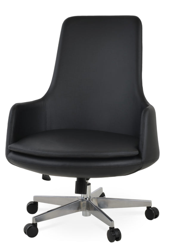Soho Concept Dervish Arm (Ppm-fr) - Premium Leatherette Design With 2-year Warranty In Soft Black Finish Black  Soho-concept-dining-chair-11760