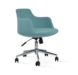 Soho Concept Solid Steel Black And Chrome Plated Chair With Camira Yoredale Boucle Fabric - 10 Year Guarantee! Chrome,Green  Soho-concept-dining-chair-11756
