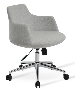 Soho Concept Dervish Arm Black & Light Grey Blazer - Durable 10-year Guarantee With Synergy Boucle Wool Fabric Chrome,Silver  Soho-concept-dining-chair-11751