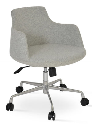 Soho Concept Dervish Arm Black & Light Grey Blazer - Durable 10-year Guarantee With Synergy Boucle Wool Fabric Silver  Soho-concept-dining-chair-11755