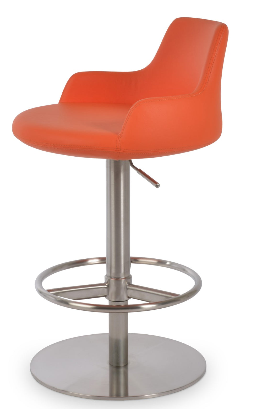 Soho Concept Dervish Adjustable Piston Stool With Full Footrest – Stylish Leatherette, 2-year Warranty, Blue Finish Light Grey  Soho-concept-dining-chair-07921