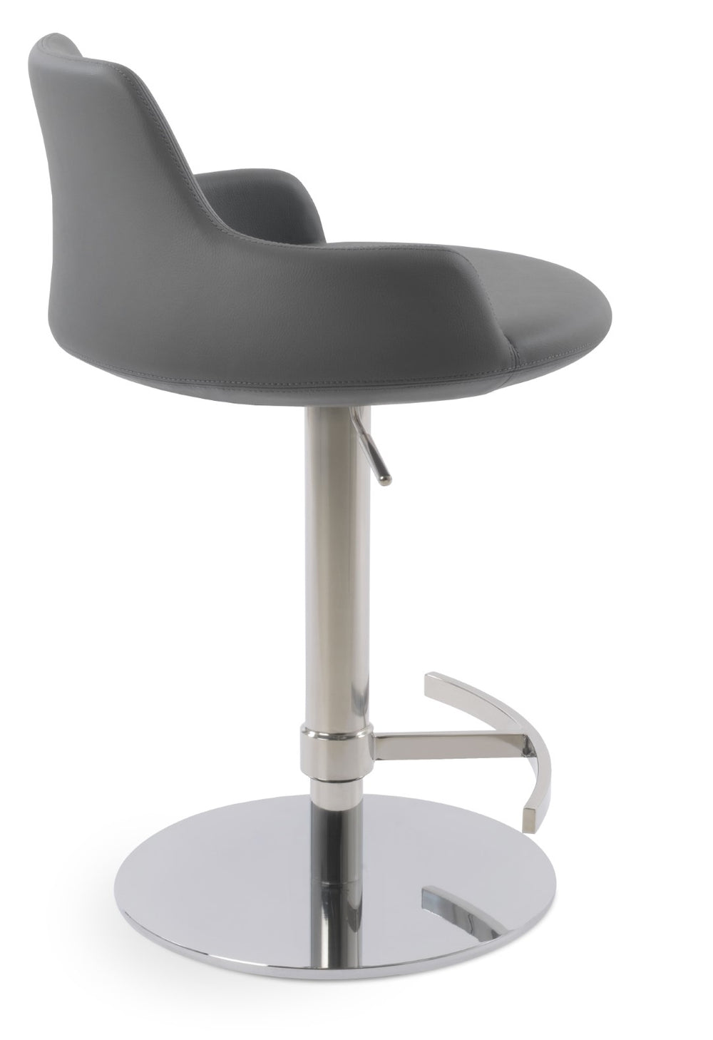 Soho Concept Dervish Adjustable Piston Barstools & Counterstools - Durable Leatherette, 2-year Guarantee, Stylish Design Grey  Soho-concept-dining-chair-07929