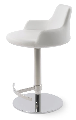 Soho Concept Dervish Adjustable Piston Barstools & Counterstools - Durable Leatherette, 2-year Guarantee, Stylish Design White  Soho-concept-dining-chair-07925