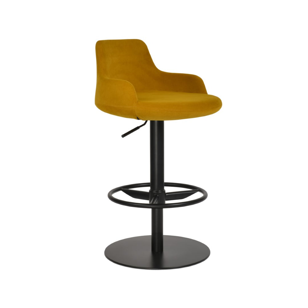 Soho Concept Dervish Piston Barstools & Counterstools - Adjustable Height, Stylish Fabrics, 10-year Guarantee! Black  Soho-concept-dining-chair-06692