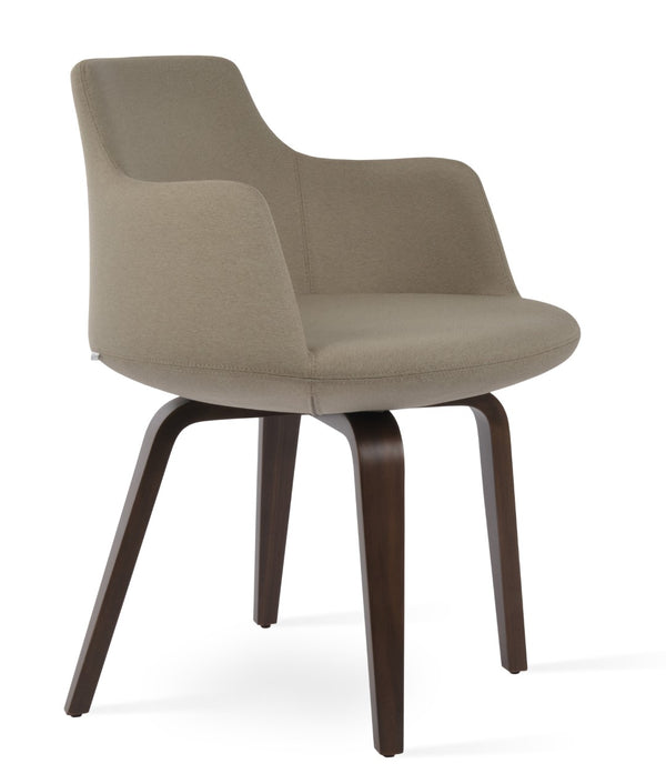 Soho Concept Dervish Plywood Armchair Dining Chair In Turquoise & Natural - Luxurious Fabrics, 10-year Guarantee Walnut,Beige  Soho-concept-dining-chair-02405