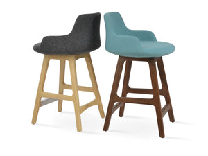 Soho Concept Dervish Barstools & Counterstools – Elegant Solid Wood, 10-year Guarantee, Boucle Fabric & Leather Walnut,Ash,Green  Soho-concept-dining-chair-07932