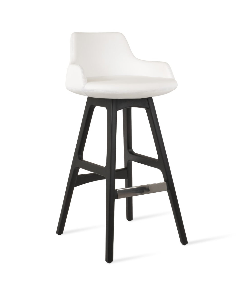 Soho Concept Dervish Pr-wood Barstools & Counterstools - Stylish Leatherette Seats, 2-year Guarantee, Up To 350 Lbs White  Soho-concept-dining-chair-07930