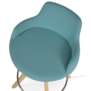 Soho Concept Dervish Pyramid Barstools & Counterstools - Durable Boucle Fabric, Leather Options, 10-year Guarantee! Natural,Ash,Green  Soho-concept-dining-chair-07943