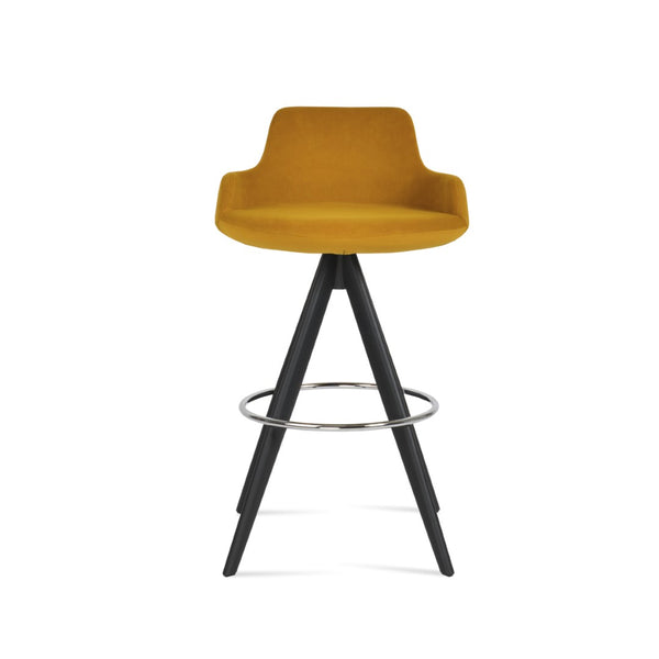 Soho Concept Dervish Swivel Barstools & Counterstools In Boucle, Velvet, & Nubuck - Stylish Metal & Wood Design Black,Chrome  Soho-concept-dining-chair-07945