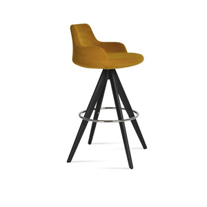 Soho Concept Dervish Swivel Barstools & Counterstools In Boucle, Velvet, & Nubuck - Stylish Metal & Wood Design Black,Chrome  Soho-concept-dining-chair-06698