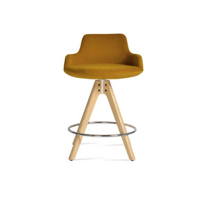 Soho Concept Dervish Pyramid Barstools & Counterstools: Luxurious Upholstery, Solid Wood, 10-year Guarantee, 350 Lbs Capacity Ash,Natural  Soho-concept-dining-chair-07946