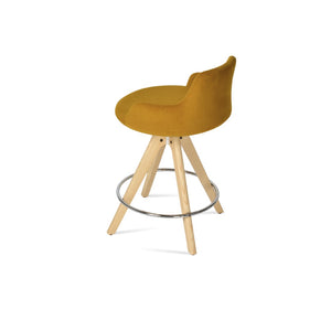 Soho Concept Dervish Pyramid Barstools & Counterstools: Luxurious Upholstery, Solid Wood, 10-year Guarantee, 350 Lbs Capacity Ash,Natural  Soho-concept-dining-chair-06699