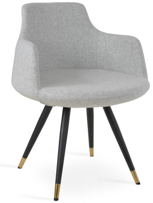 Soho Concept Dervish Star Armchair: Stylish Camira Blazer Wool Chair, 10-year Guarantee & Elegant Design Options Black,Gold,Brass,Silver  Soho-concept-dining-chair-02486