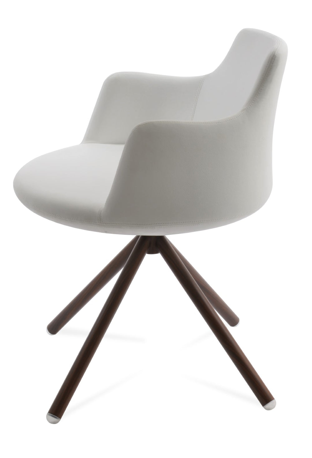 Soho Concept Dervish Stick Swivel Armchair - Stylish Leatherette Dining Chair With 2-year Guarantee In Light Grey Natural,Green Steel Tube Soho-concept-dining-chair-02512