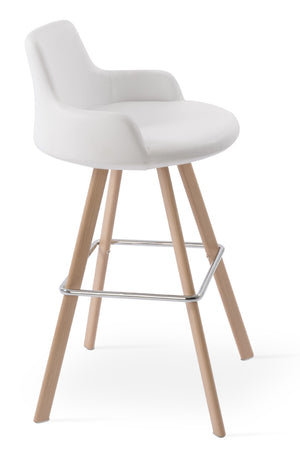 Soho Concept Dervish Sword Barstools & Counterstools - Elegant Leatherette Design, 2-year Guarantee, Supports 350 Lbs Natural,White  Soho-concept-dining-chair-07956