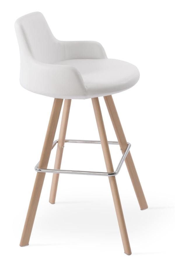 Soho Concept Dervish Sword Barstools & Counterstools - Elegant Leatherette Design, 2-year Guarantee, Supports 350 Lbs Natural,White  Soho-concept-dining-chair-07956