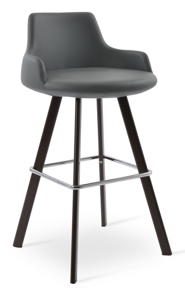 Soho Concept Dervish Sword Barstools & Counterstools - Elegant Leatherette Design, 2-year Guarantee, Supports 350 Lbs Walnut,Grey  Soho-concept-dining-chair-07957