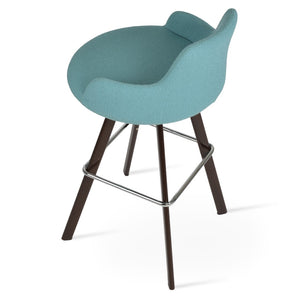Soho Concept Dervish Sword Barstools & Counterstools - Elegant Camira Boucle Fabric, Leather, 10-year Guarantee! Green  Soho-concept-dining-chair-07954