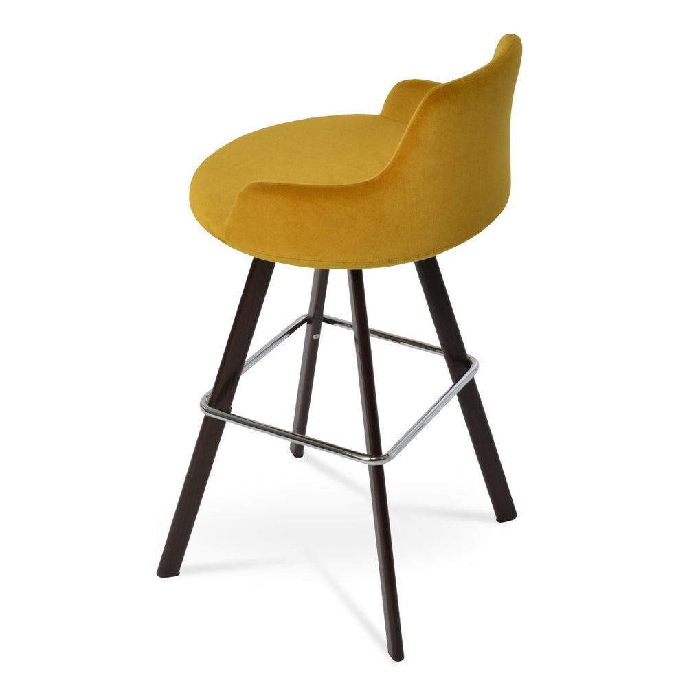 Soho Concept Dervish Sword Barstools & Counterstools - Stylish Boucle, Velvet, Nubuck Fabrics, 10-year Guarantee! Walnut  Soho-concept-dining-chair-07999