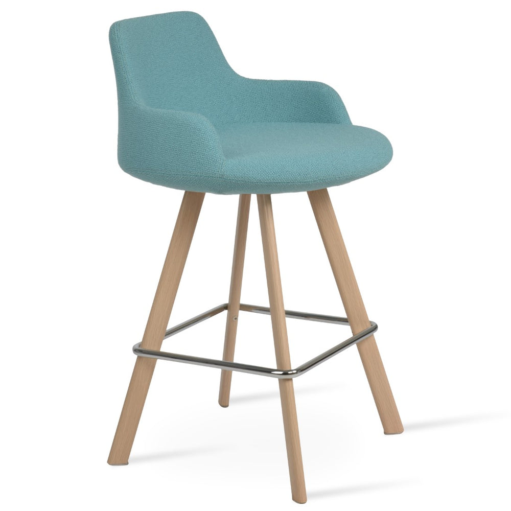 Soho Concept Dervish Sword Dining Armchair - Elegant Boucle Fabric & Leather With Customizable Options, 10-year Guarantee Natural,Green  Soho-concept-dining-chair-07959