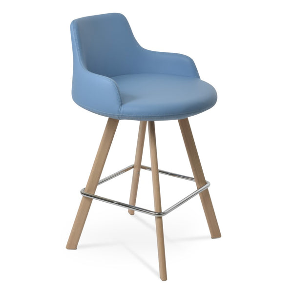 Soho Concept Dervish Sword Barstools & Counterstools - Elegant Leatherette Design, 2-year Guarantee, Supports 350 Lbs Natural,Blue  Soho-concept-dining-chair-07958