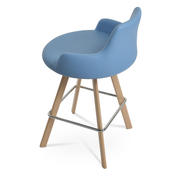 Soho Concept Dervish Sword Barstools & Counterstools - Elegant Leatherette Design, 2-year Guarantee, Supports 350 Lbs Natural,Blue  Soho-concept-dining-chair-06702