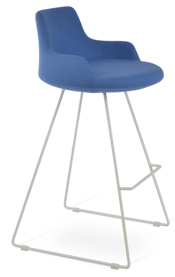 Soho Concept Dervish Wire Barstools & Counterstools – Stylish Camira Blazer Wool, 10-year Guarantee, Durable Design White  Soho-concept-dining-chair-07968