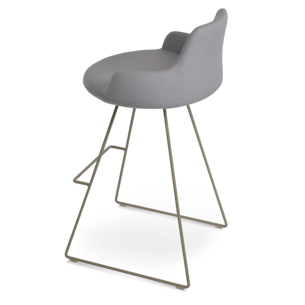 Soho Concept Dervish Sleek Wire Barstools & Counterstools - Premium Upholstery, 10-year Guarantee, Modern Design Light Grey  Soho-concept-dining-chair-07964