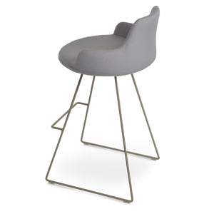 Soho Concept Dervish Sleek Wire Barstools & Counterstools - Premium Upholstery, 10-year Guarantee, Modern Design Light Grey  Soho-concept-dining-chair-07964