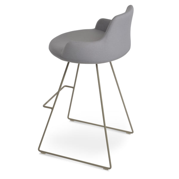 Soho Concept Dervish Sleek Wire Barstools & Counterstools - Premium Upholstery, 10-year Guarantee, Modern Design Light Grey  Soho-concept-dining-chair-07964