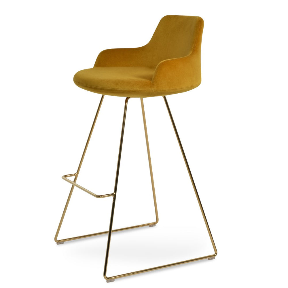 Soho Concept Dervish Sleek Wire Barstools & Counterstools - Premium Upholstery, 10-year Guarantee, Modern Design Light Grey  Soho-concept-dining-chair-07964