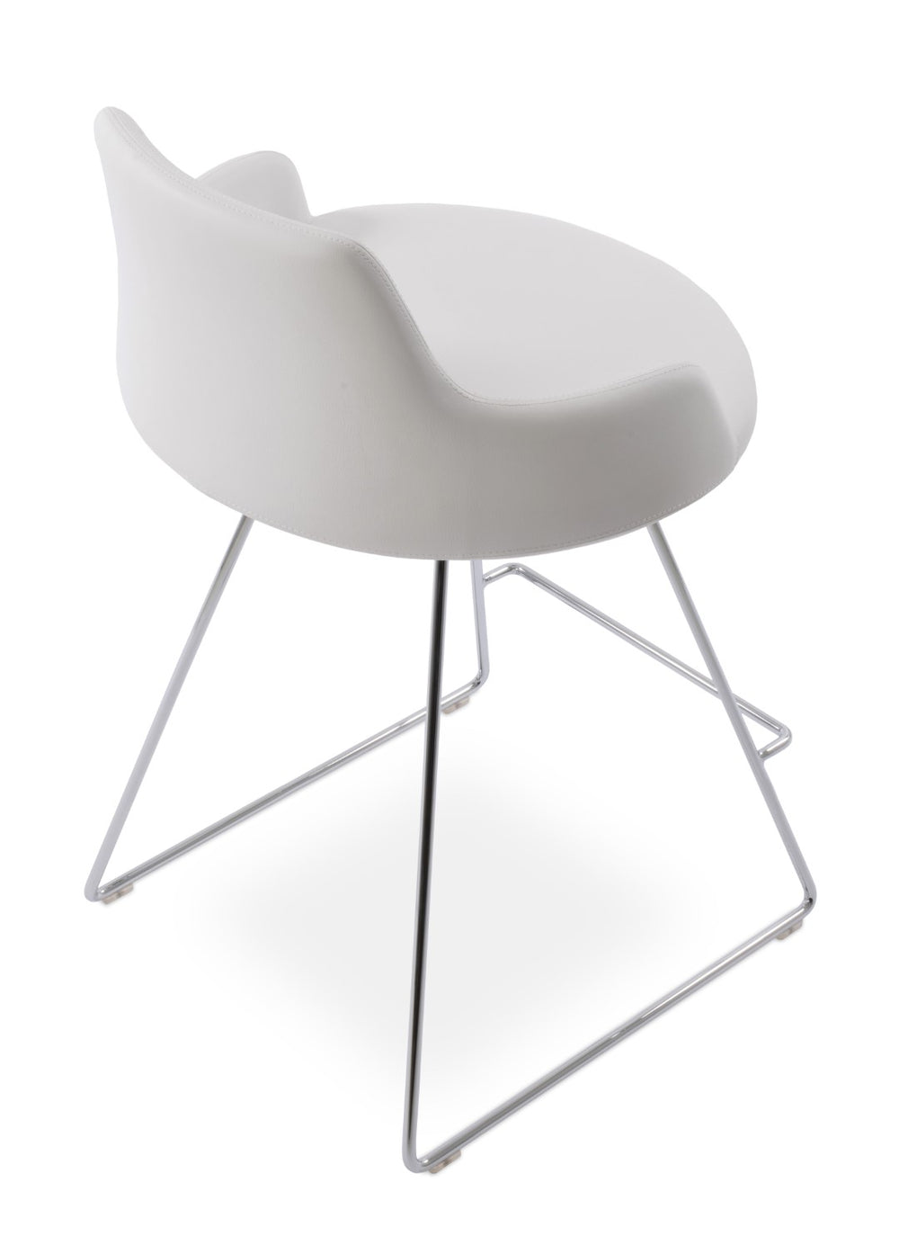 Soho Concept Dervish Wire Barstools & Counterstools - Stylish Ergonomic Design, Durable Leatherette, 2-year Warranty Red  Soho-concept-dining-chair-11587