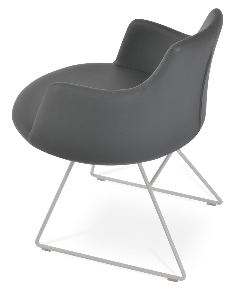 Soho Concept Dervish Wire Armchair Dining Chair – Stylish Ppm-fr Leatherette, Chrome Finish, 2-year Guarantee! Black  Soho-concept-dining-chair-02565