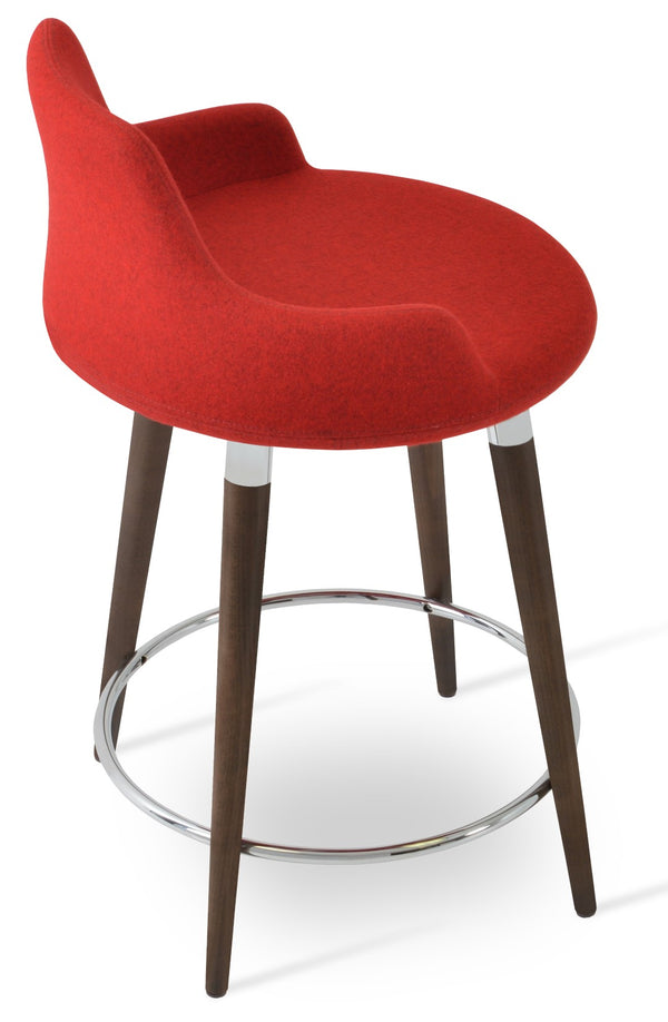 Soho Concept Dervish Wood Barstools & Counterstools In Camira Era Fabric – 10-year Guarantee, Elegant Walnut Finish Walnut  Soho-concept-dining-chair-07982