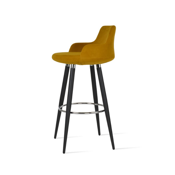 Soho Concept Dervish Ana Barstools & Counterstools – Luxurious Upholstered Seating With Metal Legs & 10-year Guarantee Black,Chrome  Soho-concept-dining-chair-11557