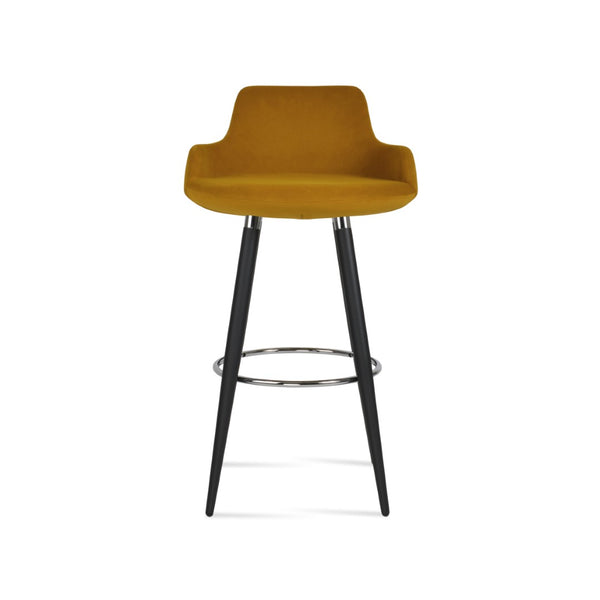 Soho Concept Dervish Ana Barstools & Counterstools – Luxurious Upholstered Seating With Metal Legs & 10-year Guarantee Black,Chrome  Soho-concept-dining-chair-07786