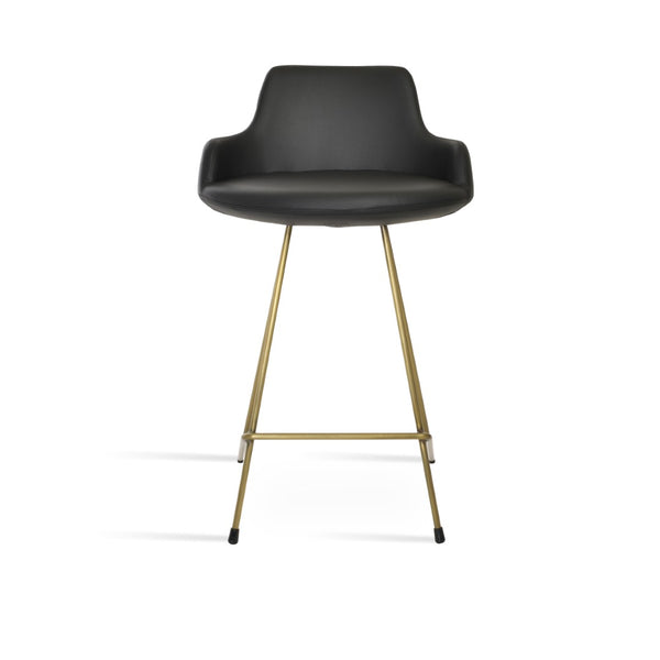 Soho Concept Dervish Galata Barstools & Counterstools - Soft Leatherette, Sturdy Steel Legs, 2-year Guarantee! Bronze,Black Steel Tubular Legs Soho-concept-dining-chair-06671