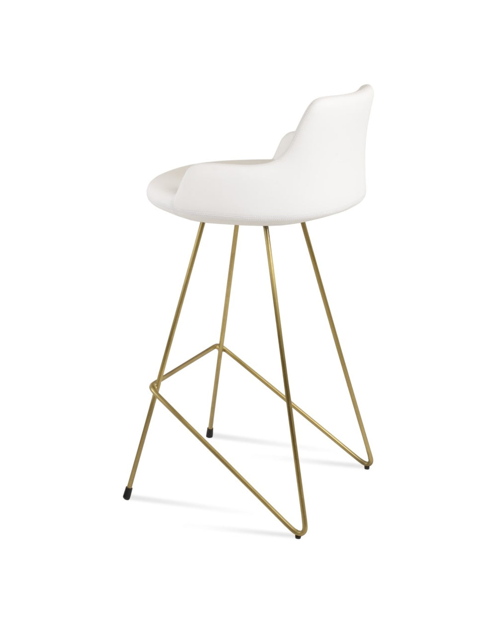 Soho Concept Dervish Cat-wire Barstools & Counterstools With 2-year Guarantee - Stylish Leatherette & Brass Finish Brass,White  Soho-concept-dining-chair-11559