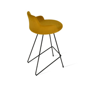 Soho Concept Dervish Cat-wire Barstools & Counterstools In Luxurious Fabrics With 10-year Guarantee & Brass Finish Black  Soho-concept-dining-chair-11560