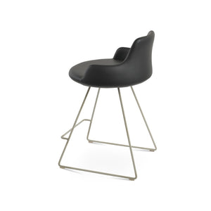 Soho Concept Dervish Wire Barstools & Counterstools - Stylish Ergonomic Design, Durable Leatherette, 2-year Warranty Black  Soho-concept-dining-chair-11562