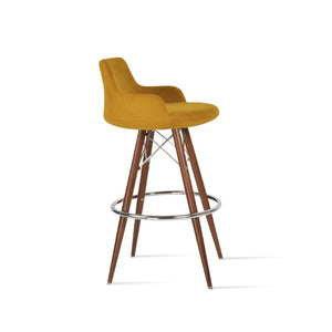 Soho Concept Dervish Mw Counter Stools - Elegant Boucle, Velvet & Nubuck Fabrics With 10-year Guarantee & Style Walnut  Soho-concept-dining-chair-07792