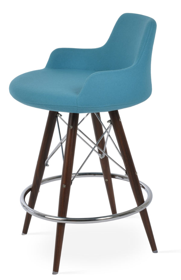 Soho Concept Dervish Mw Barstools & Counterstools - Stylish Camira Blazer Wool, 10-year Guarantee, Unique Options Walnut,Turquoise  Soho-concept-dining-chair-11572
