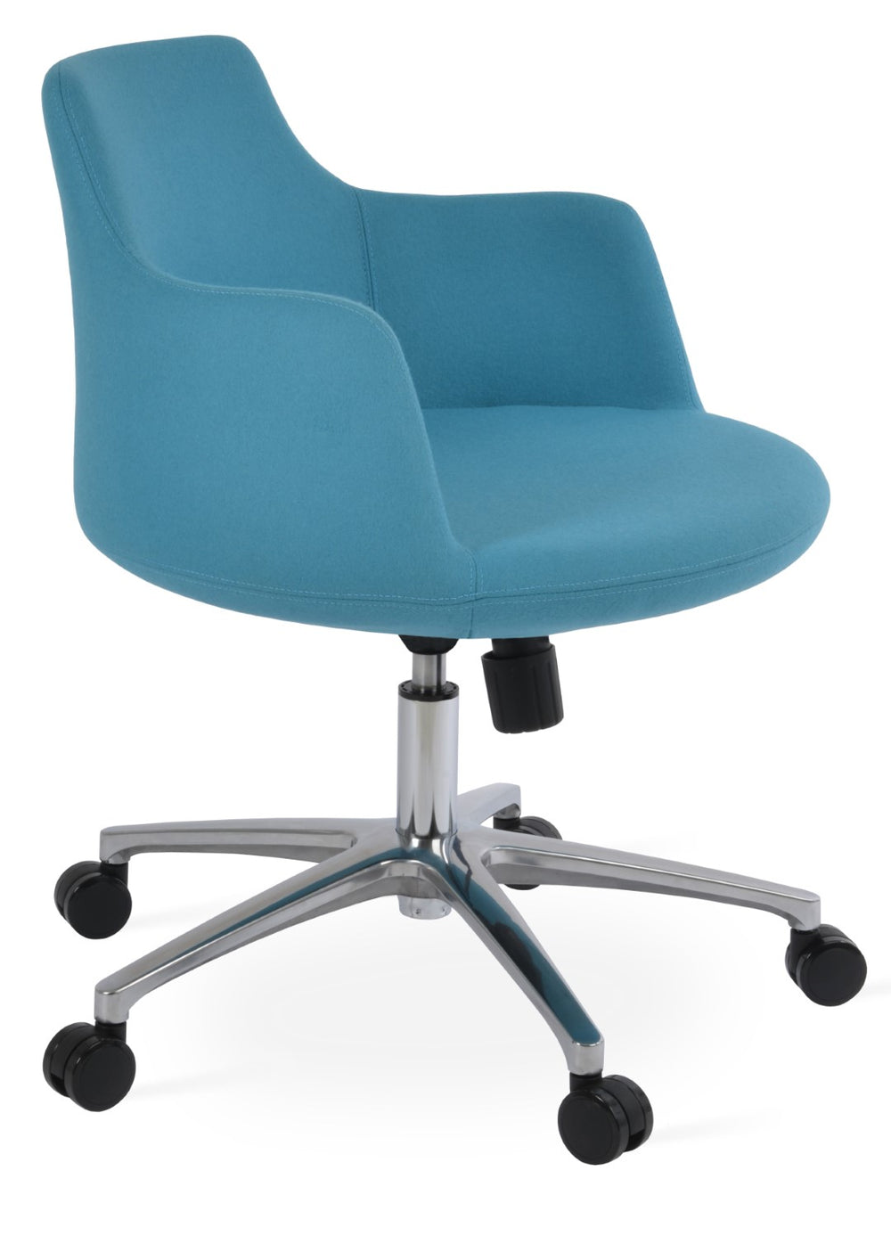 Soho Concept Dervish Spider Swivel Armchair - Luxurious Turquoise Boucle Wool Fabric With 10-year Guarantee! Turquoise  Soho-concept-dining-chair-11740